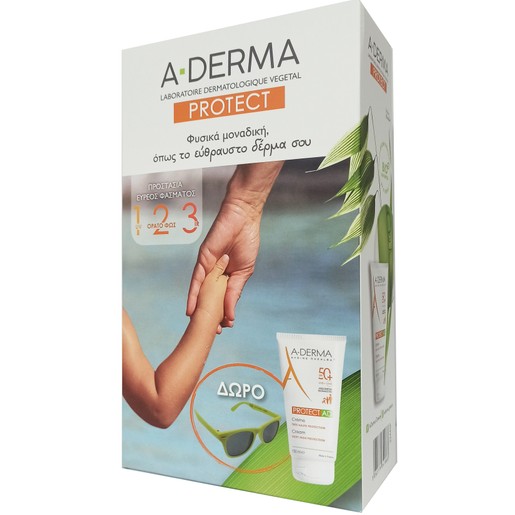 A-Derma Πακέτο Προσφοράς Protect AD Creme Spf50+, 150ml & Δώρο Παιδικά Γυαλιά Ηλίου A-Derma Πακέτο Προσφοράς Protect AD Creme Spf50+, 150ml & Δώρο Παιδικά Γυαλιά Ηλίου