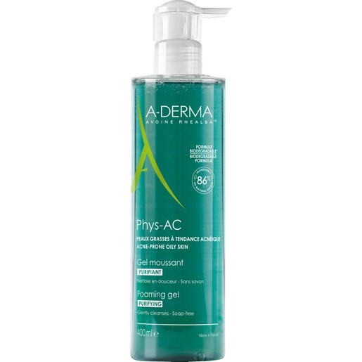 A-Derma Phys-AC Gel Moussant Purifiant 400ml Promo -15% A-Derma Phys-AC Gel Moussant Purifiant 400ml Promo -15%