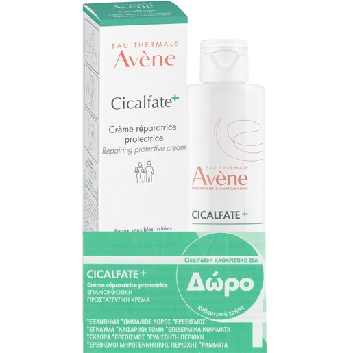 Avene Promo Cicalfate+ Restorative & Protective Cream 100ml & Δώρο Purifying Cleansing Gel 200ml