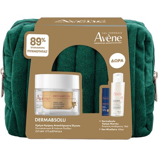 Avene Promo Dermabsolu Redensifying Day Cream 50ml & Δώρο Intensive Night Cream 10ml & Δώρο Make Up Removing Micellar Water 100ml & Νεσεσέρ 1 Τεμάχιο