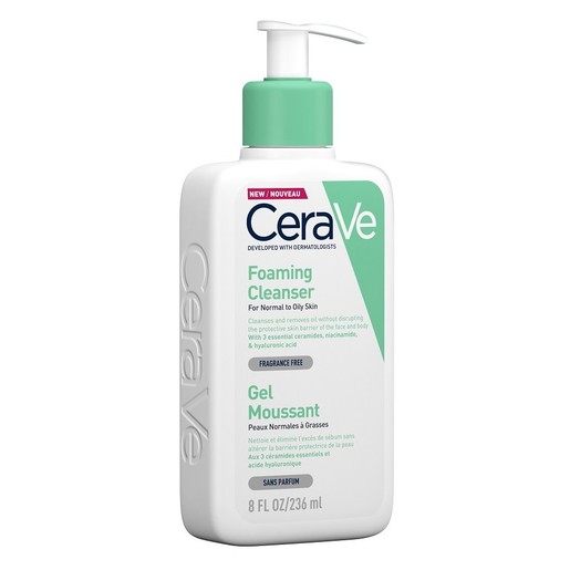 CeraVe Foaming Cleanser Gel Καθαρισμού Προσώπου & Σώματος για Κανονική - Λιπαρή Επιδερμίδα CeraVe Foaming Cleanser Gel Καθαρισμού Προσώπου & Σώματος για Κανονική - Λιπαρή Επιδερμίδα