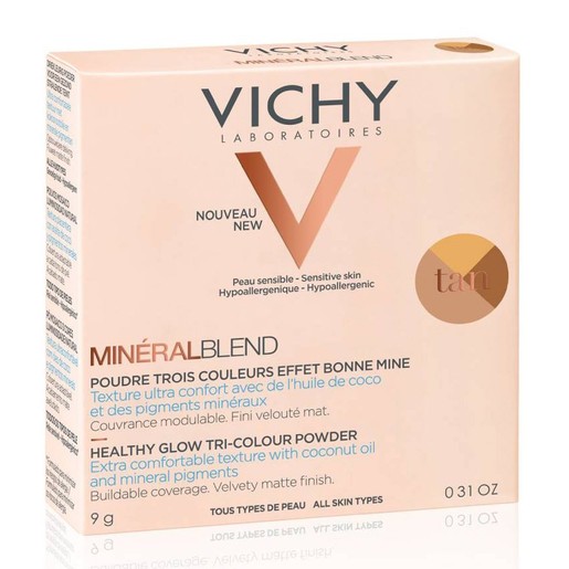 Vichy MineralBlend Make Up Healthy Glow Tri-Colour Powder Tan Τρίχρωμη Πούδρα για Λάμψη & Ενυδατωμένη Επιδερμίδα 9gr Vichy MineralBlend Make Up Healthy Glow Tri-Colour Powder Tan Τρίχρωμη Πούδρα για Λάμψη & Ενυδατωμένη Επιδερμίδα 9gr