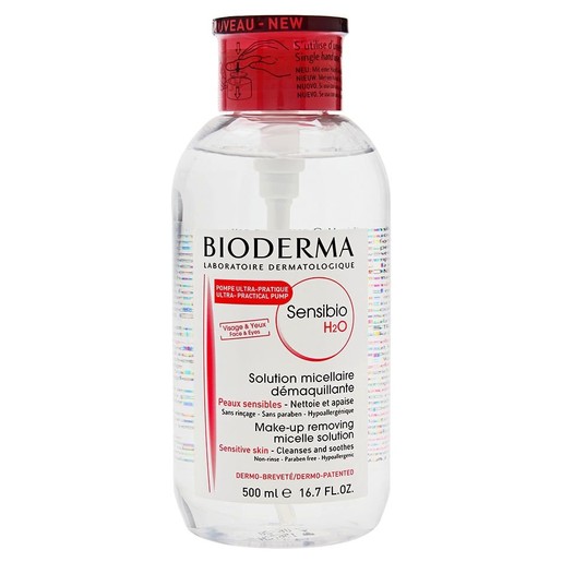 Bioderma Sensibio H2O Διάλυμα Καθαρισμού και Ντεμακιγιάζ Προσώπου με Αντίστροφη Αντλία 500ml Bioderma Sensibio H2O Διάλυμα Καθαρισμού και Ντεμακιγιάζ Προσώπου με Αντίστροφη Αντλία 500ml