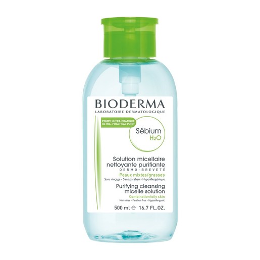 Bioderma Sebium H20 Διάλυμα Καθαρισμού & Ντεμακιγιάζ για Μικτό - Λιπαρό Δέρμα με Αντίστροφη Αντλία 500ml Bioderma Sebium H20 Διάλυμα Καθαρισμού & Ντεμακιγιάζ για Μικτό - Λιπαρό Δέρμα με Αντίστροφη Αντλία 500ml