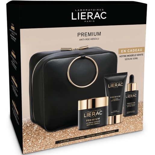 Lierac Gift Box Premium La Creme Soyeuse Legere 50ml, Premium La Masque 75ml & Δώρο Premium Serum 30ml & Κομψό Νεσεσέρ Lierac Gift Box Premium La Creme Soyeuse Legere 50ml, Premium La Masque 75ml & Δώρο Premium Serum 30ml & Κομψό Νεσεσέρ