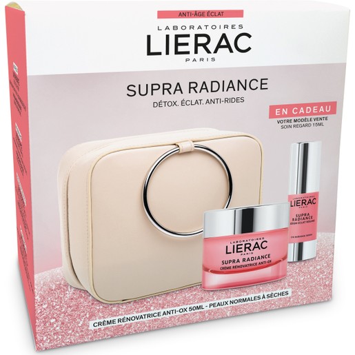 Lierac Gift Box Supra Radiance Creme Renovatrice Anti-Ox 50ml & Δώρο Supra Radiance Serum Eclat Regard 15ml & Κομψό Νεσεσέρ Lierac Gift Box Supra Radiance Creme Renovatrice Anti-Ox 50ml & Δώρο Supra Radiance Serum Eclat Regard 15ml & Κομψό Νεσεσέρ