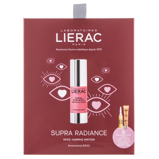 Lierac Promo Supra Radiance Serum Yeux Ορός Λάμψης Ματιών 15ml & Cica-Filler Serum 10ml,Sunissime Fluide Spf30, 10ml Lierac Promo Supra Radiance Serum Yeux Ορός Λάμψης Ματιών 15ml & Cica-Filler Serum 10ml,Sunissime Fluide Spf30, 10ml