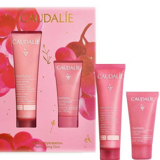 Caudalie Promo VinoHydra Sorbet Moisturizer Normal Skin Cream 60ml & Moisturizing Cleansing Gel 30ml