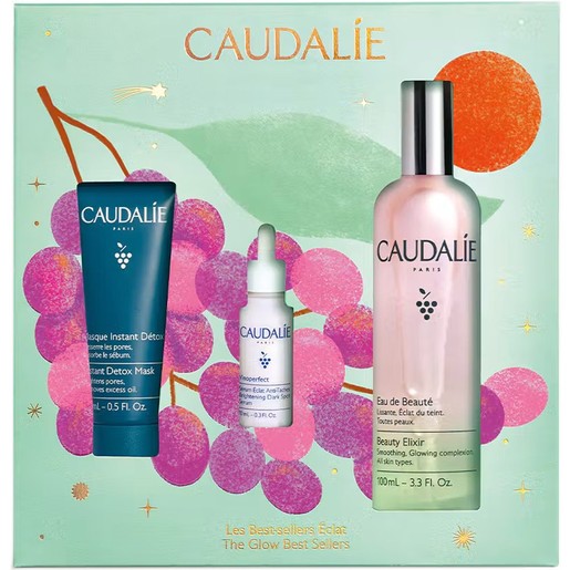 Caudalie Promo Instant Detox Mask 15ml & inoperfect Brightening Dark Spot Serum 10ml & Beauty Elixir 100ml