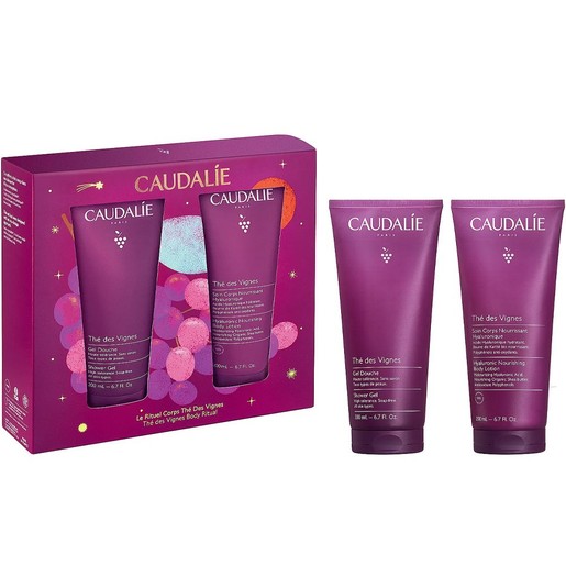 Caudalie Promo The Des Vignes Shower Gel 200ml & Hyaluronic Nourishing Body Lotion 200ml