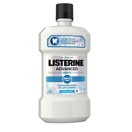Listerine Advanced White Στοματικό Διάλυμα Πολλαπλής Προστασίας για πιο Λευκά Δόντια 500ml Listerine Advanced White Στοματικό Διάλυμα Πολλαπλής Προστασίας για πιο Λευκά Δόντια 500ml