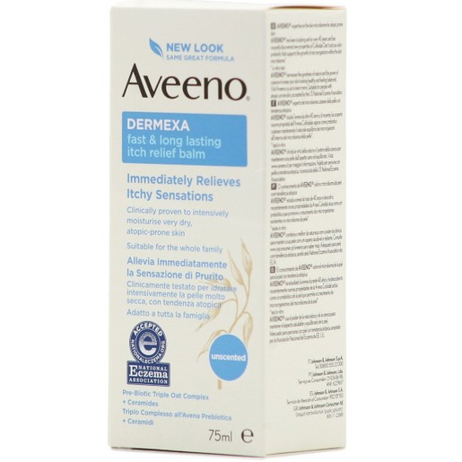 Aveeno Dermexa Fast & Long Lasting Itch Relief Balm Βάλσαμο για Γρήγορη Ανακούφιση από τον Κνησμό που Διαρκεί 75ml Aveeno Dermexa Fast & Long Lasting Itch Relief Balm Βάλσαμο για Γρήγορη Ανακούφιση από τον Κνησμό που Διαρκεί 75ml