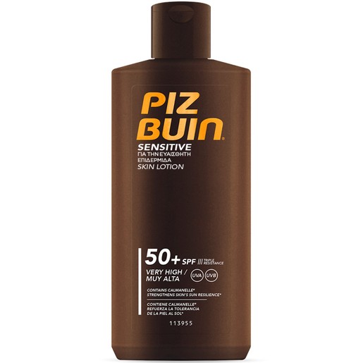 Piz Buin Sensitive Skin Sun Lotion Spf50+, 200ml
