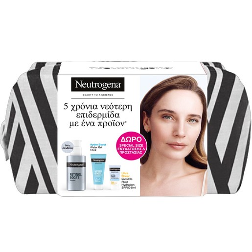 Neutrogena Promo Anti-Age Retinol Boost Face Cream 50ml & Δώρο Hydro Boost Water Gel 15ml & Δώρο Ultra Sheer Hydration Sunscreen Invisible Spf50 5ml & Δώρο Νεσεσέρ 1 Τεμάχιο
