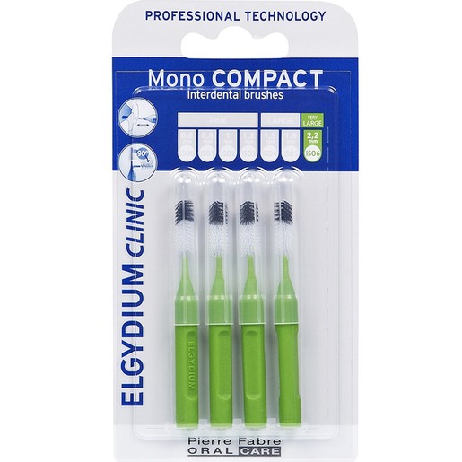 Elgydium Clinic Mono Compact Very Large 2.2mm ISO 6 Interdental Brushes 4 Τεμάχια Elgydium Clinic Mono Compact Very Large 2.2mm ISO 6 Interdental Brushes 4 Τεμάχια