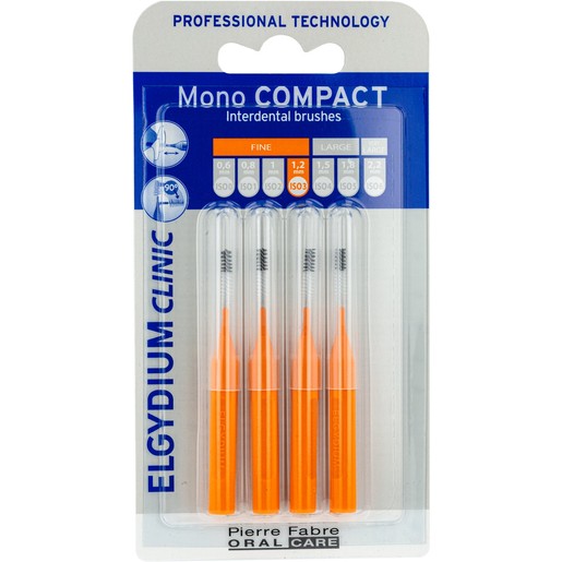 Elgydium Clinic Mono Compact Fine 1.2mm ISO 3 Interdental Brushes 4 Τεμάχια Elgydium Clinic Mono Compact Fine 1.2mm ISO 3 Interdental Brushes 4 Τεμάχια