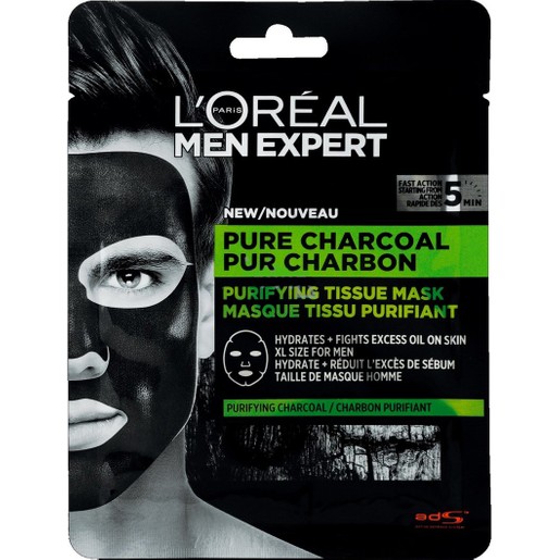 L\'oreal Paris Men Expert Pure Carbon Purifying Tissue Mask 30gr L\'oreal Paris Men Expert Pure Carbon Purifying Tissue Mask 30gr