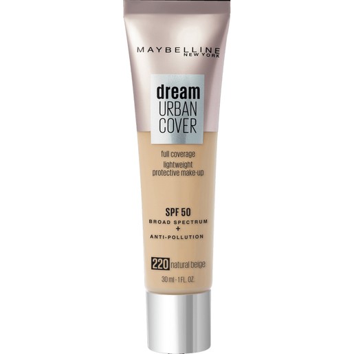 Maybelline Dream Urban Cover Make-Up Spf50, 220 Natural Beige 30ml Maybelline Dream Urban Cover Make-Up Spf50, 220 Natural Beige 30ml