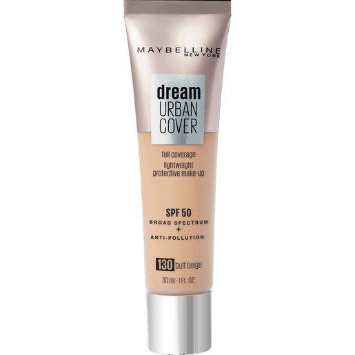 Maybelline Dream Urban Cover Make-Up Spf50, 130 Buff Beige 30ml Maybelline Dream Urban Cover Make-Up Spf50, 130 Buff Beige 30ml