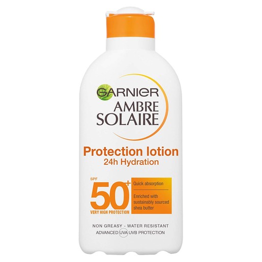 Garnier Ambre Solaire Protection Lotion 24h Hydration Spf50+ Πολύ Υψηλή Αντηλιακή Προστασία για Ενυδάτωση που Διαρκεί 200ml Garnier Ambre Solaire Protection Lotion 24h Hydration Spf50+ Πολύ Υψηλή Αντηλιακή Προστασία για Ενυδάτωση που Διαρκεί 200ml