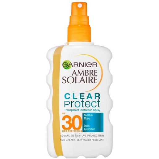 Garnier Ambre Solaire Clear Protect Transparent Protection Spray Spf30 Διάφανο Αντηλιακό Ενυδατικό Spray Υψηλής Προστασίας 200ml Garnier Ambre Solaire Clear Protect Transparent Protection Spray Spf30 Διάφανο Αντηλιακό Ενυδατικό Spray Υψηλής Προστασίας 200ml