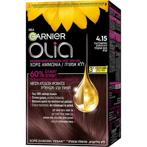 Garnier Olia Permanent Hair Color 1 Τεμάχιο - 4.15 Παγωμένο Σοκολατί