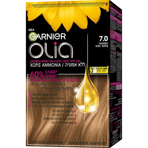 Garnier Olia Permanent Hair Color 1 Τεμάχιο - 7.0 Ξανθό