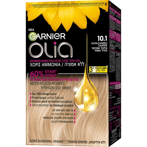 Garnier Olia Permanent Hair Color 1 Τεμάχιο - 10.1 Κατάξανθο Σαντρέ