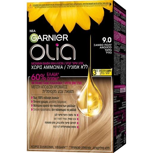 Garnier Olia Permanent Hair Color 1 Τεμάχιο - 9.0 Ξανθό Πολύ Ανοιχτό