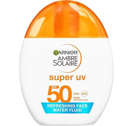 Garnier Ambre Solaire Spf50 Super UV Refreshing Face Water Fluid 40ml