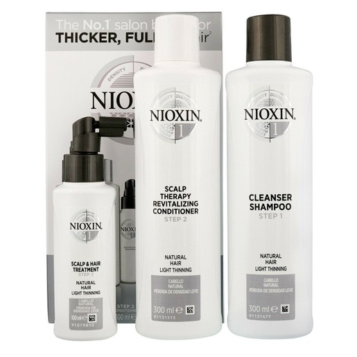 Nioxin Kit System 1 Shampoo 300ml, Conditioner 300ml & Treatment 100ml, Αγωγή Τριχόπτωσης για Ελαφρώς Αραιωμένα Φυσικά Μαλλιά Nioxin Kit System 1 Shampoo 300ml, Conditioner 300ml & Treatment 100ml, Αγωγή Τριχόπτωσης για Ελαφρώς Αραιωμένα Φυσικά Μαλλιά