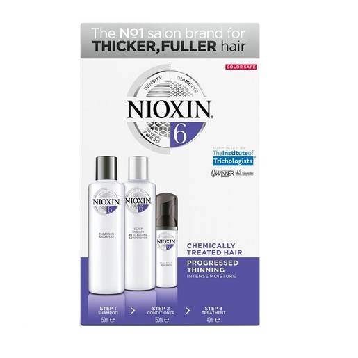 Nioxin Kit System 6 Shampoo 150ml, Conditioner 150ml & Treatment 40ml Nioxin Kit System 6 Shampoo 150ml, Conditioner 150ml & Treatment 40ml