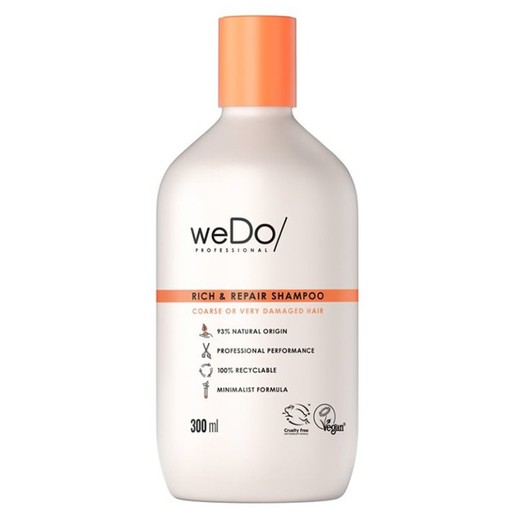 weDo Rich & Repair Shampoo Coarse or Very Damaged Hair Σαμπουάν Θεραπείας για Μείωση του Σπασίματος της Τρίχας 300ml