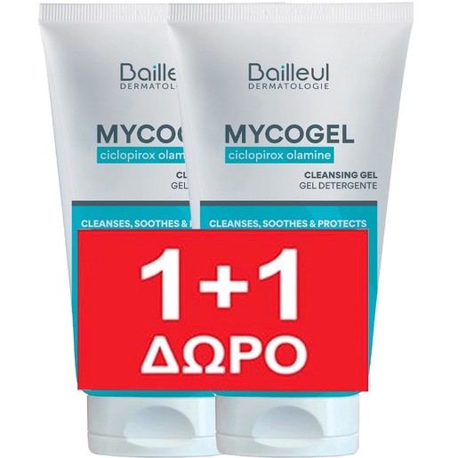 Bailleul Dermatologie Promo Mycogel Ciclopirox Olamine Cleansing Gel 300ml (2 x 150ml) Bailleul Dermatologie Promo Mycogel Ciclopirox Olamine Cleansing Gel 300ml (2 x 150ml)