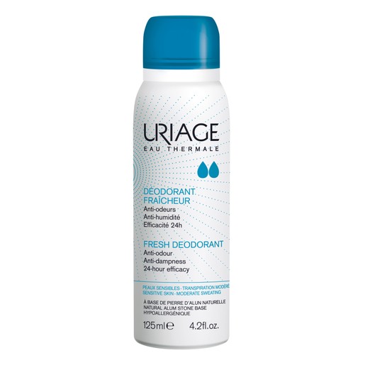 Uriage Eau Thermale Fresh Deodorant Προσφέρει Διπλή 24ωρη Δράση Ενάντια στις Οσμές και την Εφίδρωση 125ml
