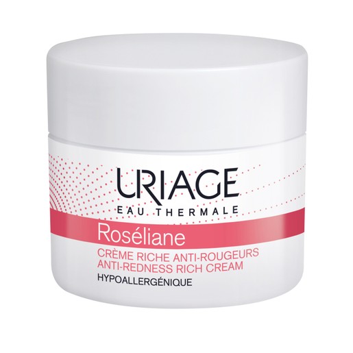 Uriage Eau Thermale Roseliane Anti Redness Rich Cream Αναστέλλει τους Βασικούς Παράγοντες που Προκαλούν Ερυθρίαση 50ml