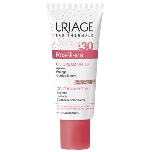 Uriage Eau Thermale Spf30 Roseliane CC Cream Ενυδατική Καταπραϋντική Αντηλιακή Κρέμα Κατά της Ερυθρότητας με Χρώμα 40ml Uriage Eau Thermale Spf30 Roseliane CC Cream Ενυδατική Καταπραϋντική Αντηλιακή Κρέμα Κατά της Ερυθρότητας με Χρώμα 40ml