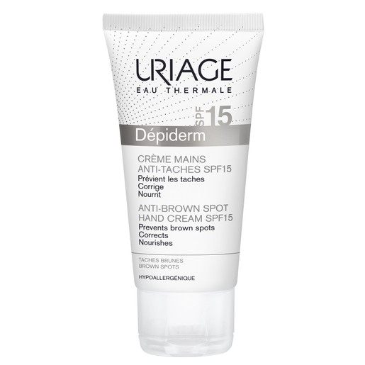 Uriage Eau Thermale Depiderm Spf15 Anti-Brown Spot Hand Cream Επανορθωτική Κρέμα Χεριών Κατά των Καφέ Κηλίδων 50ml Uriage Eau Thermale Depiderm Spf15 Anti-Brown Spot Hand Cream Επανορθωτική Κρέμα Χεριών Κατά των Καφέ Κηλίδων 50ml