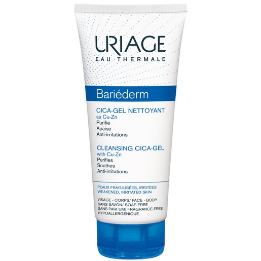 Uriage Eau Thermale Bariederm Cleansing Cica-Gel With Cu-Zn Τζελ Καθαρισμού που Καταπραΰνει και Εξυγιαίνει το Δέρμα 200ml Uriage Eau Thermale Bariederm Cleansing Cica-Gel With Cu-Zn Τζελ Καθαρισμού που Καταπραΰνει και Εξυγιαίνει το Δέρμα 200ml