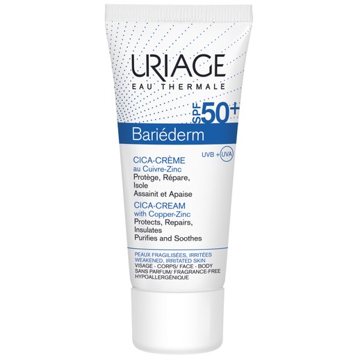 Uriage Eau Thermale Bariederm Spf50+ Cica Cream Προστατευτική Αναπλαστική Κρέμα Είναι Ιδανική για το Εύθραυστο Δέρμα 40ml