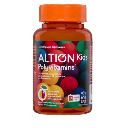 Altion Kids Polyvitamins Πολυβιταμινούχο Συμπλήρωμα Διατροφής με Βιταμίνες & Μέταλλα 60 ζελεδάκια Altion Kids Polyvitamins Πολυβιταμινούχο Συμπλήρωμα Διατροφής με Βιταμίνες & Μέταλλα 60 ζελεδάκια