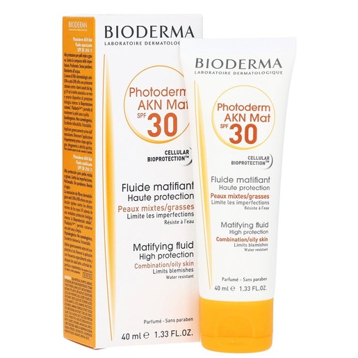 Bioderma Photoderm Akn Mat Fluide Spf30 Αντηλιακή Κρέμα Προσώπου για το Μεικτό Λιπαρό Με Τάση Ακμής Δέρμα 40ml Bioderma Photoderm Akn Mat Fluide Spf30 Αντηλιακή Κρέμα Προσώπου για το Μεικτό Λιπαρό Με Τάση Ακμής Δέρμα 40ml