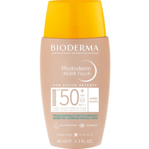 Bioderma Photoderm Nude Touch Mineral Spf50+, 40ml - Golden