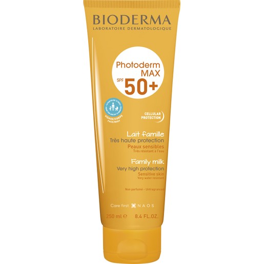 Bioderma Photoderm Max Lait Spf50+ Αντηλιακό Γαλάκτωμα για Μέγιστη Φωτοπροστασία για Όλη την Οικογένεια 250ml Bioderma Photoderm Max Lait Spf50+ Αντηλιακό Γαλάκτωμα για Μέγιστη Φωτοπροστασία για Όλη την Οικογένεια 250ml