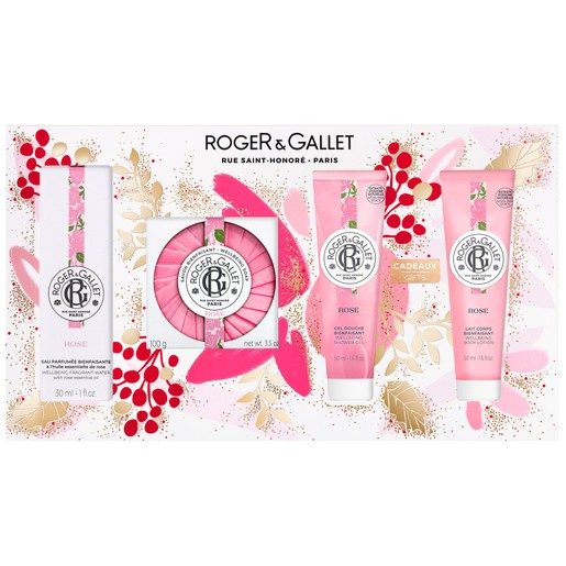 Roger & Gallet Gift Set Rose Fragrant Wellbeing Water Perfume 30ml, Soap Bar 100g & Δώρο Shower Gel 50ml, Body Lotion 50ml