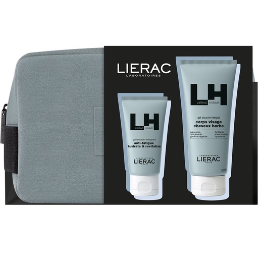 Lierac Promo Homme Anti-Fatigue Hydrate & Revitalize Gel 50ml & Shower Gel 200ml & Δώρο Νεσεσέρ 1 Τεμάχιο