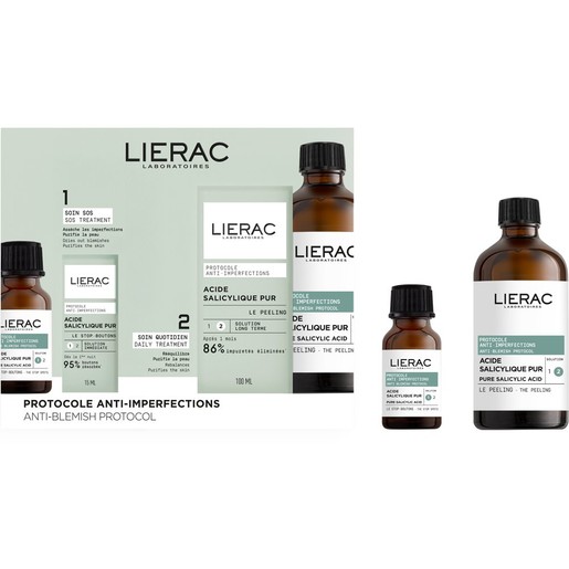 Lierac Promo Protocole Anti-Imperfection & Anti-Blemish Control Solution 1 The Stop Spots 15ml & Solution 2 The Peeling 100ml Lierac Promo Protocole Anti-Imperfection & Anti-Blemish Control Solution 1 The Stop Spots 15ml & Solution 2 The Peeling 100ml