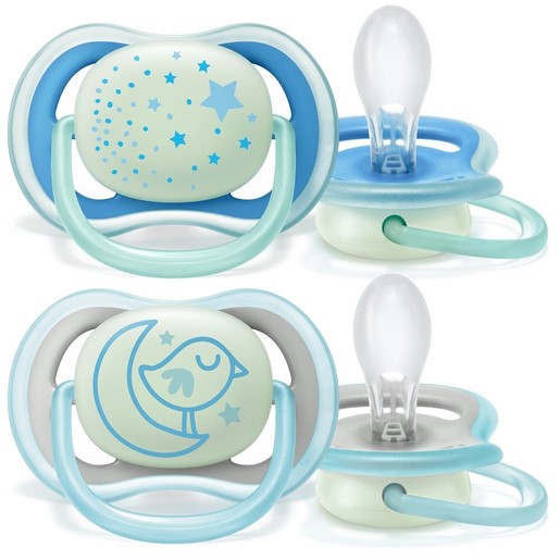 Avent Ultra Air Nighttime Silicone Soother SCF376/21, 6-18m 2 Τεμάχια