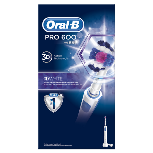 Oral-B Pro 600 3D White & Clean Ηλεκτρική Οδοντόβουρτσα Oral-B Pro 600 3D White & Clean Ηλεκτρική Οδοντόβουρτσα