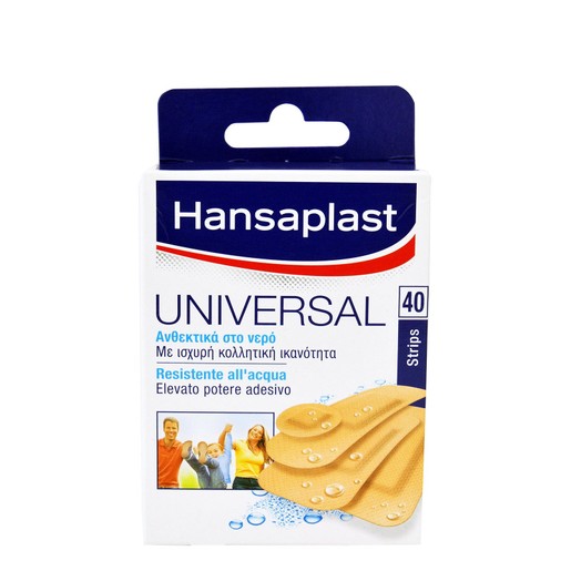 Hansaplast Universal Επιθέματα Ανθεκτικά στο Νερό 40τεμ Hansaplast Universal Επιθέματα Ανθεκτικά στο Νερό 40τεμ